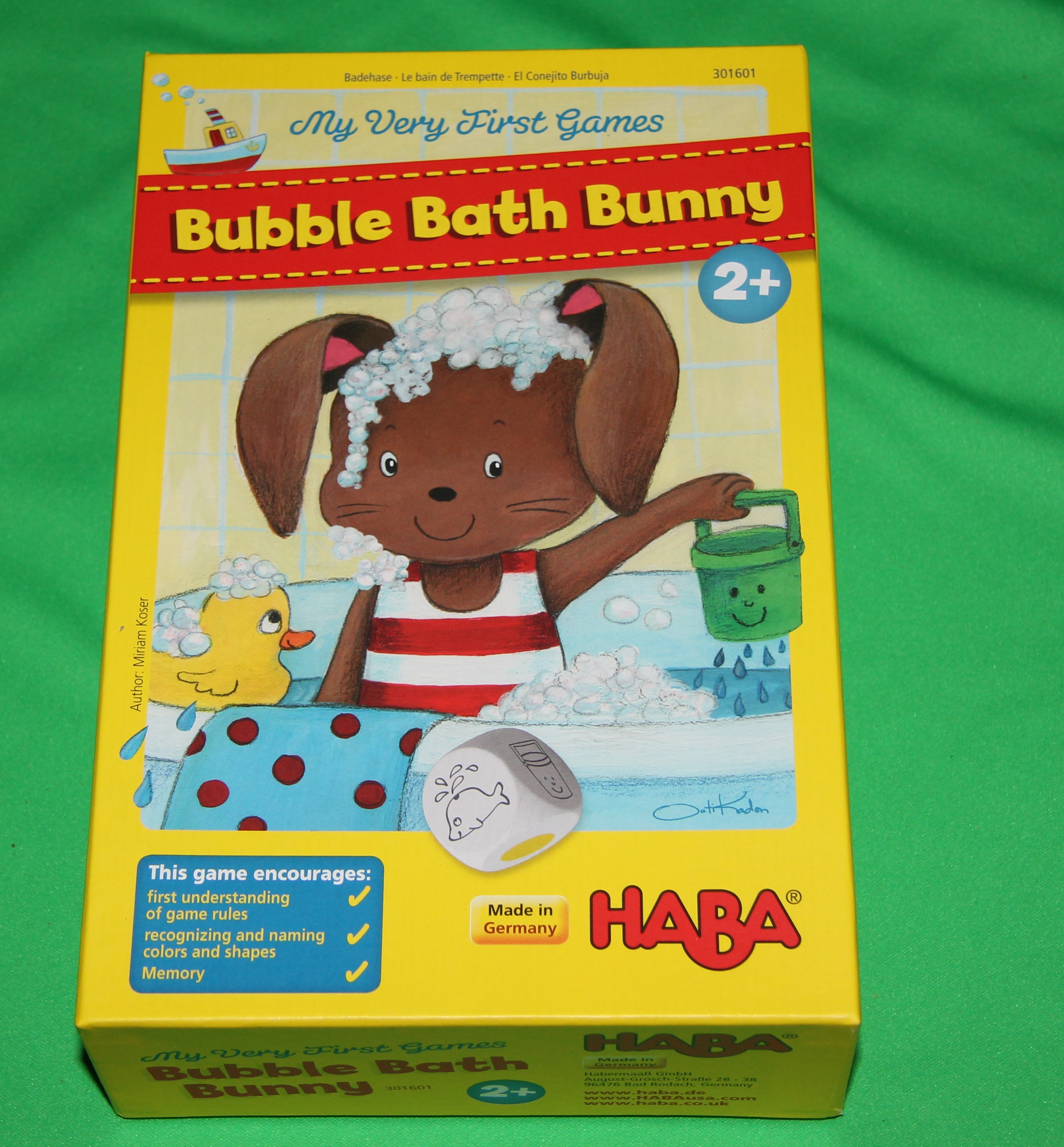 Made in Germany 301601 HABA My Very First Games Bubble Bath Bunny Memory & Matching Game 