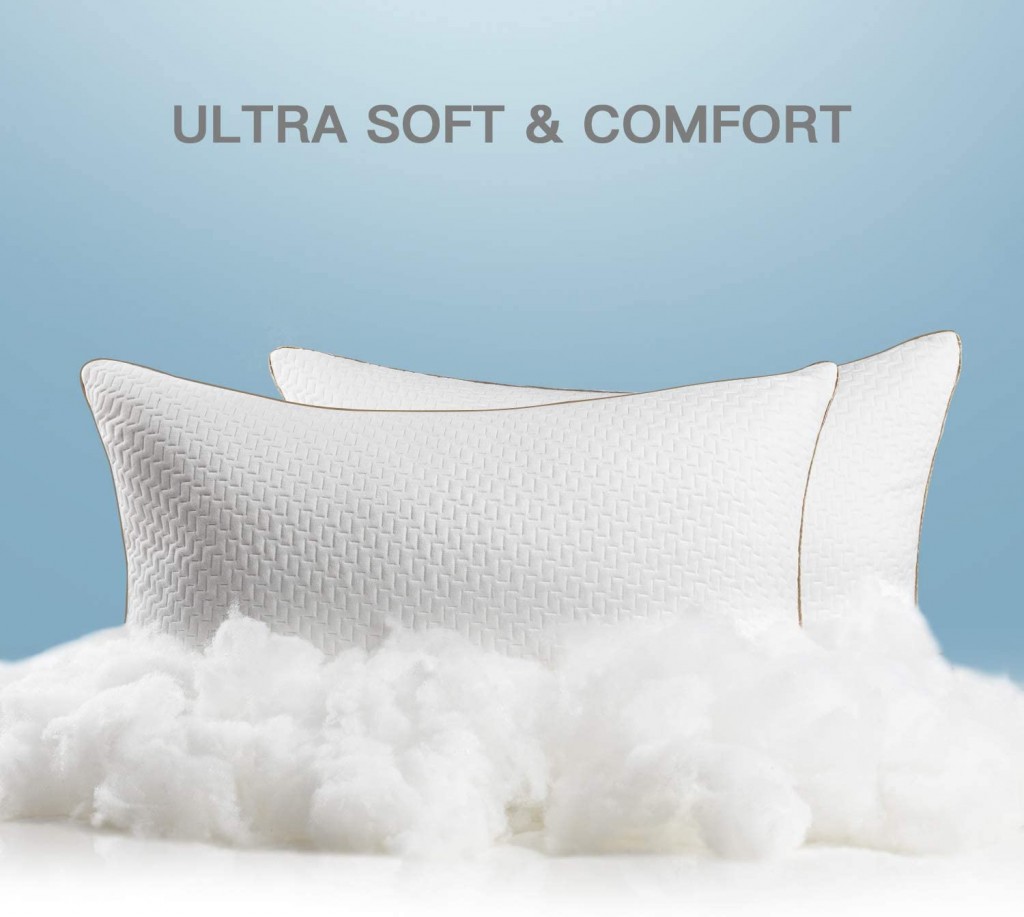 BedStory Pillows for Sleeping 2 Pack, Queen Size Bed Pillows with